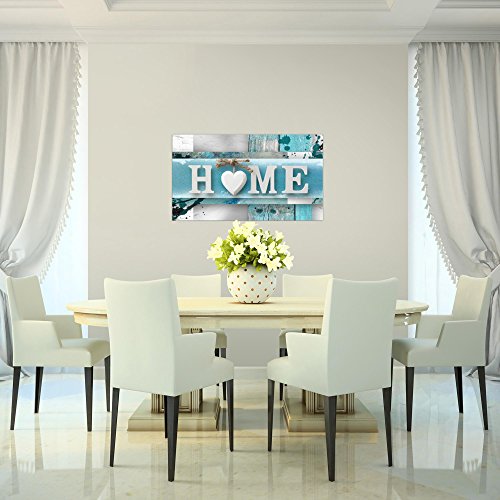 Home Herz Bild Kunstdruck auf Vlies-Leinwand H027