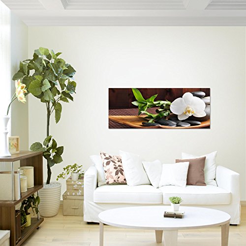 Feng Shui Orchidee Blumen Bild Kunstdruck auf Vlies-Leinwand B337