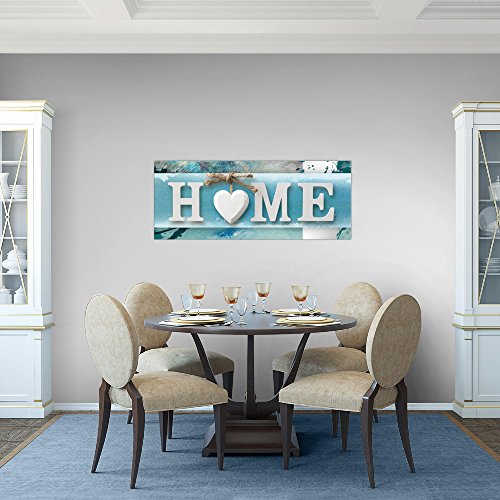 Home Herz Bild Kunstdruck auf Vlies-Leinwand H011