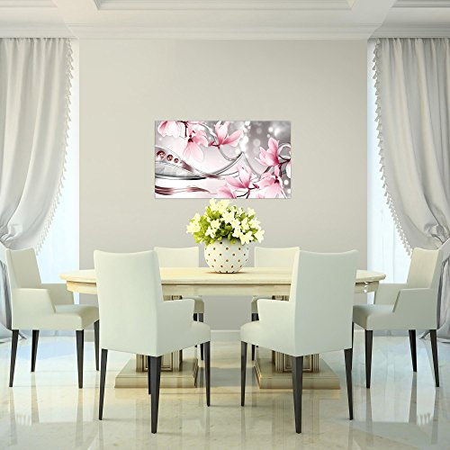 Magnolien Blumen Bild Kunstdruck auf Vlies-Leinwand B274