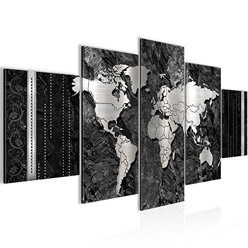 Weltkarte World Map Bild Kunstdruck auf Vlies-Leinwand W050
