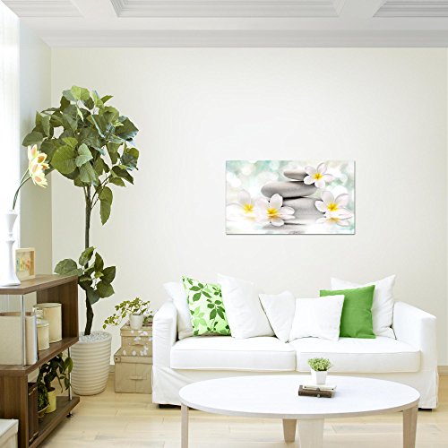 Feng Shui Blumen Bild Kunstdruck auf Vlies-Leinwand B480