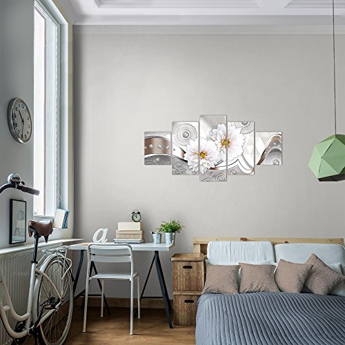 Chrysanthemen Blumen Bild Kunstdruck auf Vlies-Leinwand B330