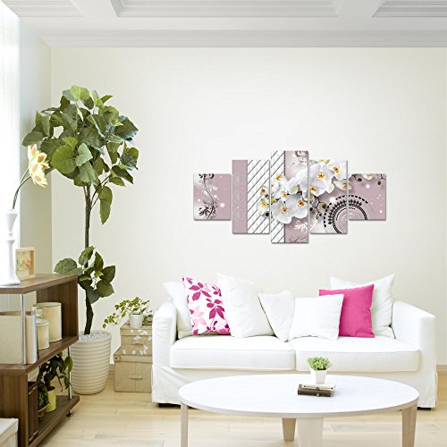 Orchidee Blumen Bild Kunstdruck auf Vlies-Leinwand B361