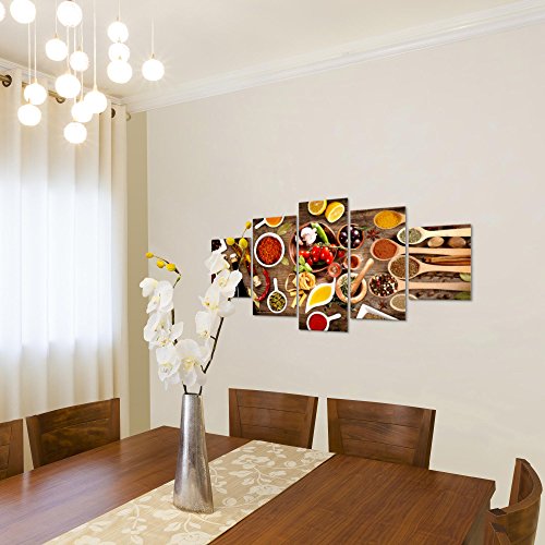 Küche - Gewürze Bild Kunstdruck auf Vlies-Leinwand S116