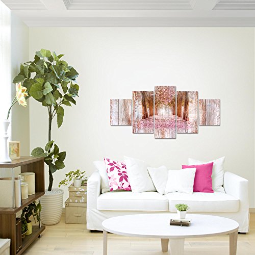 Wald Landschaft Bild Kunstdruck auf Vlies-Leinwand L057