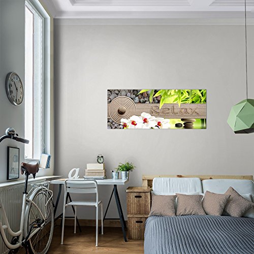 Feng Shui Orchidee Bild Kunstdruck auf Vlies-Leinwand F070
