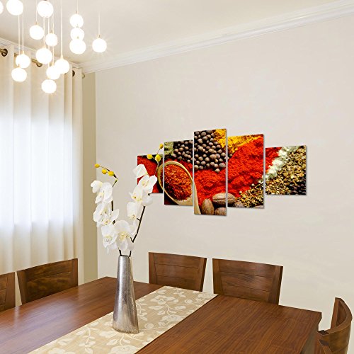 Küche - Gewürze Bild Kunstdruck auf Vlies-Leinwand S114