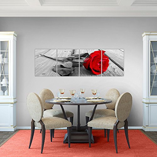 Rose Blumen Bild Kunstdruck auf Vlies-Leinwand B395
