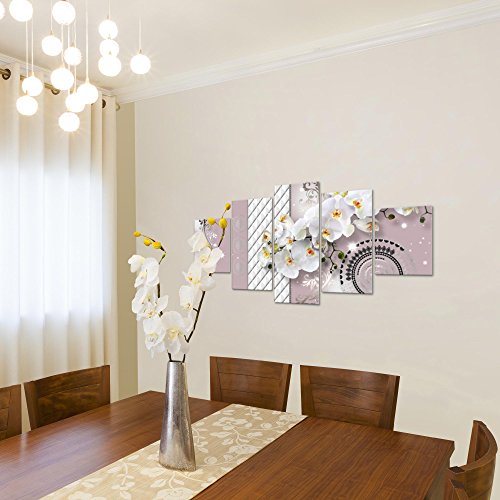 Orchidee Blumen Bild Kunstdruck auf Vlies-Leinwand B361