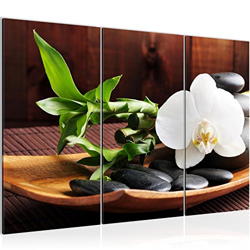 Feng Shui Orchidee Bild Kunstdruck auf Vlies-Leinwand F071