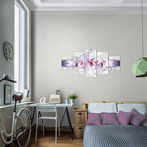 Orchidee Blumen Bild Kunstdruck auf Vlies-Leinwand B375