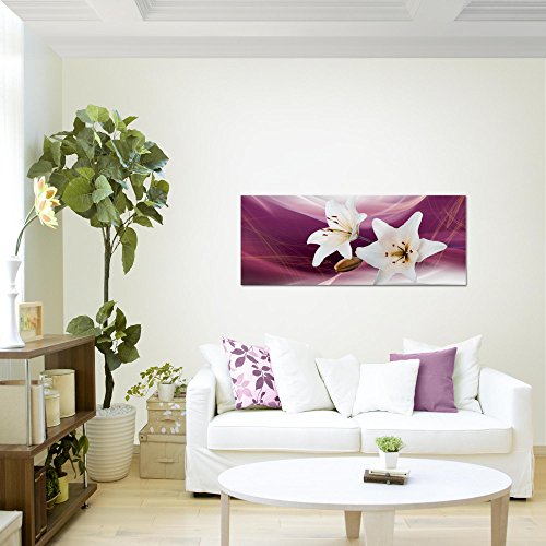 Lilie Blumen Bild Kunstdruck auf Vlies-Leinwand B234