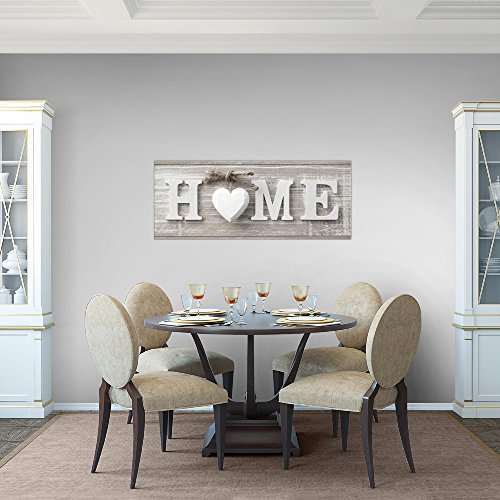 Home Herz Bild Kunstdruck auf Vlies-Leinwand H031