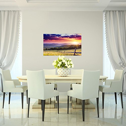 Sonnenaufgang Landschaft Bild Kunstdruck auf Vlies-Leinwand L050