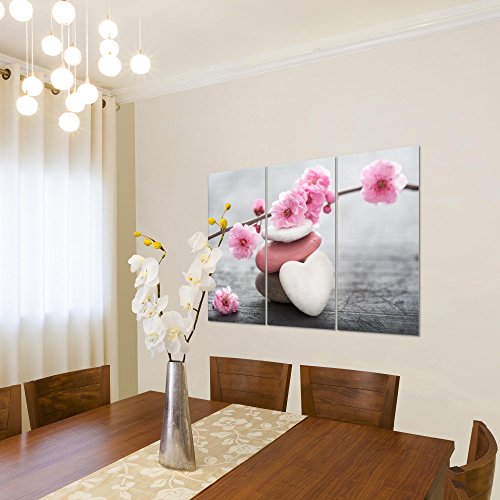 Feng Shui Blumen Bild Kunstdruck auf Vlies-Leinwand B475