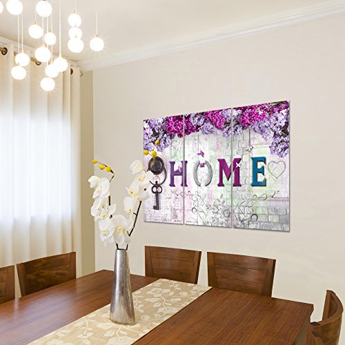 Home Flieder Bild Kunstdruck auf Vlies-Leinwand H008