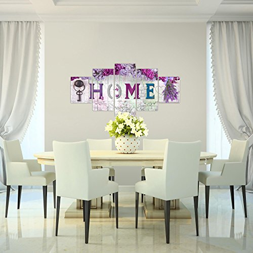 Home Flieder Bild Kunstdruck auf Vlies-Leinwand H007