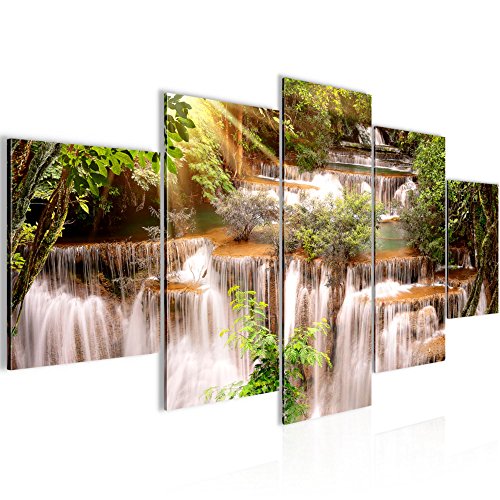 Wasserfall Landschaft Bild Kunstdruck auf Vlies-Leinwand L146