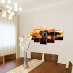 Afrika Elefant Bild Kunstdruck auf Vlies-Leinwand Af033