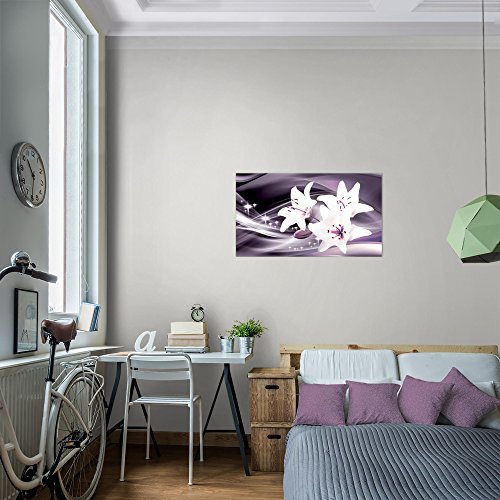 Lilie Blumen Bild Kunstdruck auf Vlies-Leinwand B262