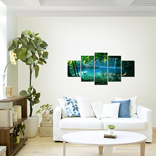 Wasserfall Landschaft Bild Kunstdruck auf Vlies-Leinwand L144