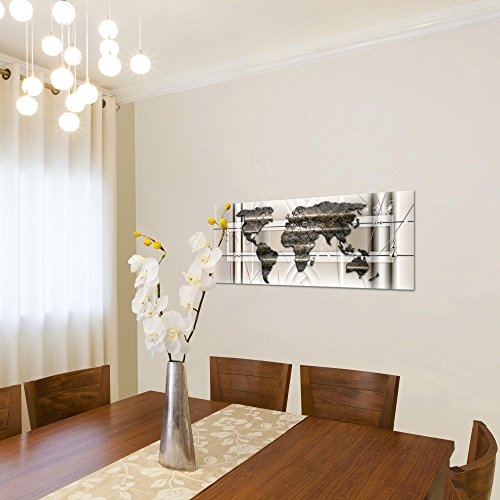 Weltkarte World Map Bild Kunstdruck auf Vlies-Leinwand W037