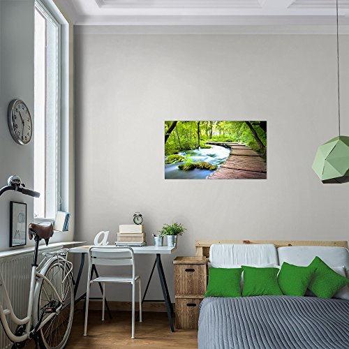 Brücke Landschaft Bild Kunstdruck auf Vlies-Leinwand L185