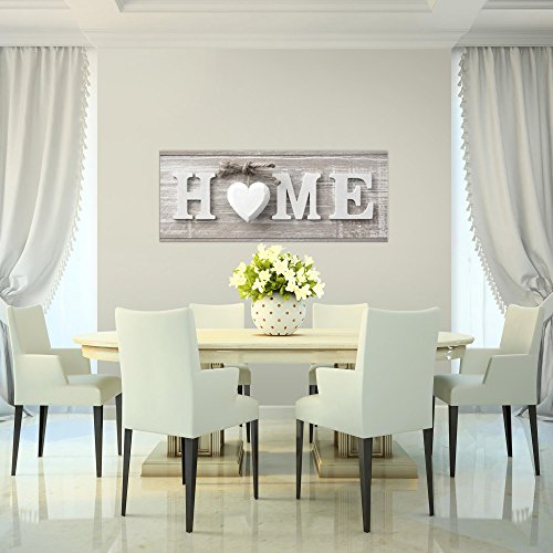 Home Herz Bild Kunstdruck auf Vlies-Leinwand H031