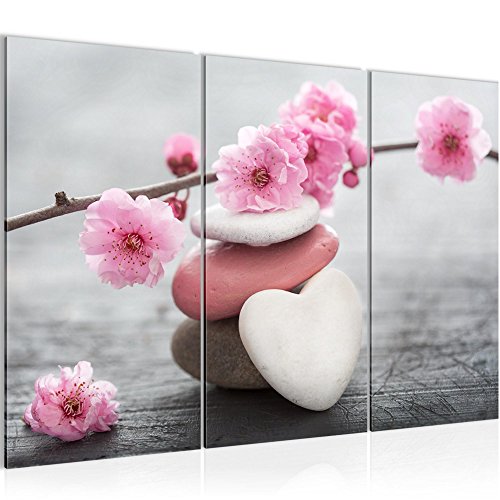 Feng Shui Blumen Bild Kunstdruck auf Vlies-Leinwand B475