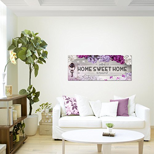 Home Flieder Bild Kunstdruck auf Vlies-Leinwand H004