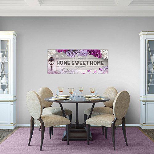 Home Flieder Bild Kunstdruck auf Vlies-Leinwand H004