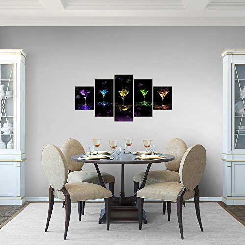 Martini Gläser Bild Kunstdruck auf Vlies-Leinwand S177