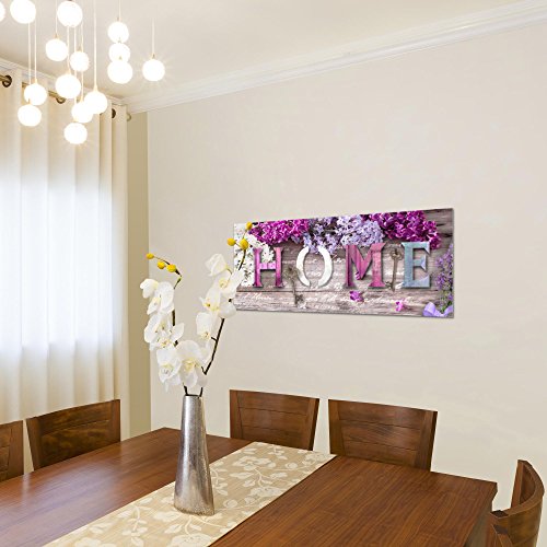 Home Flieder Bild Kunstdruck auf Vlies-Leinwand H003