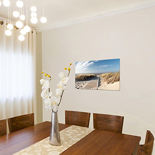 Strand Meer Landschaft Bild Kunstdruck auf Vlies-Leinwand L005