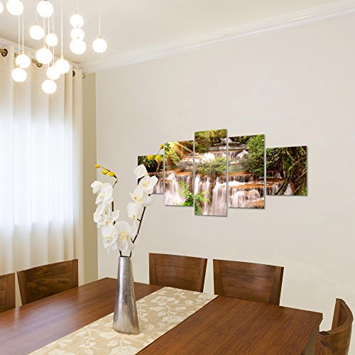 Wasserfall Landschaft Bild Kunstdruck auf Vlies-Leinwand L146