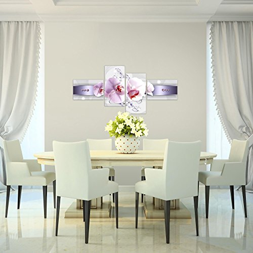 Orchidee Blumen Bild Kunstdruck auf Vlies-Leinwand B374