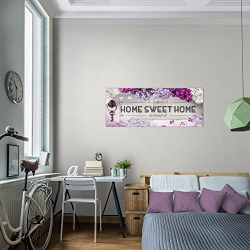 Home Flieder Bild Kunstdruck auf Vlies-Leinwand H004