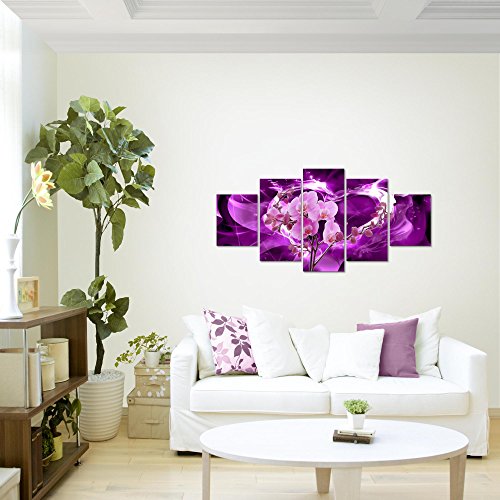 Orchidee Blumen Bild Kunstdruck auf Vlies-Leinwand B376