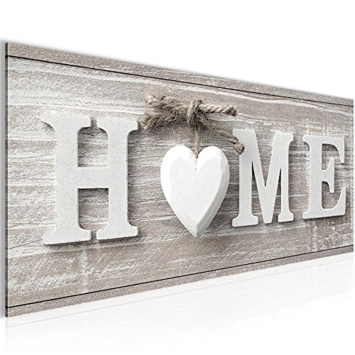 Home Herz Bild Kunstdruck auf Vlies-Leinwand H031