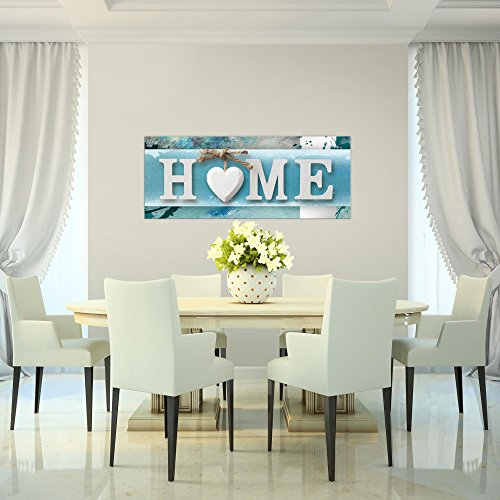 Home Herz Bild Kunstdruck auf Vlies-Leinwand H011