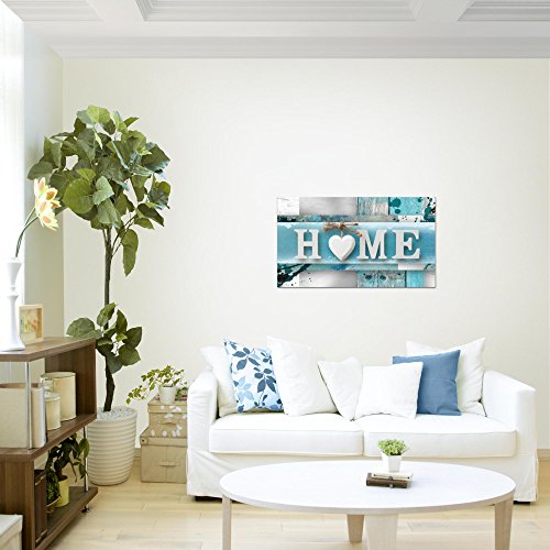 Home Herz Bild Kunstdruck auf Vlies-Leinwand H027