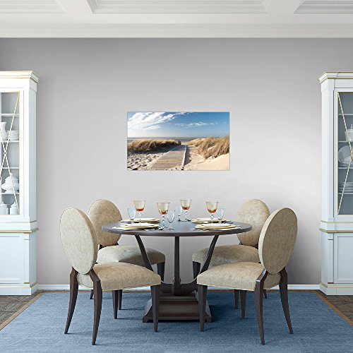 Strand Meer Landschaft Bild Kunstdruck auf Vlies-Leinwand L005