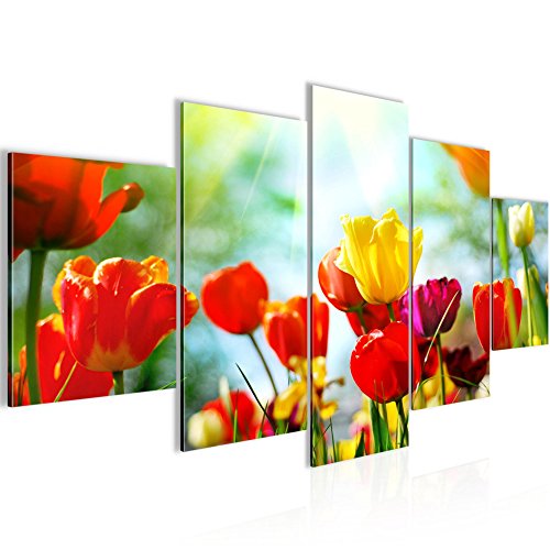Tulpen Blumen Bild Kunstdruck auf Vlies-Leinwand F444