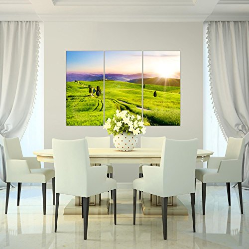 Sonnenaufgang Landschaft Bild Kunstdruck auf Vlies-Leinwand L048