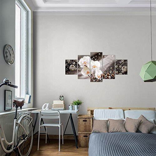 Orchidee Blumen Bild Kunstdruck auf Vlies-Leinwand B140