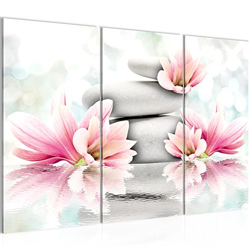 Magnolien Blumen Bild Kunstdruck auf Vlies-Leinwand B299