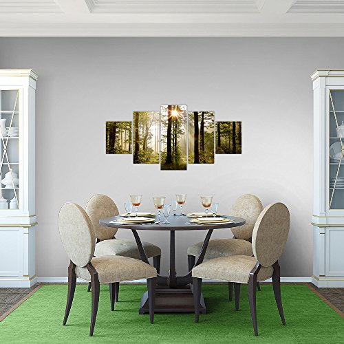 Wald Landschaft Bild Kunstdruck auf Vlies-Leinwand L077