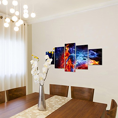 Feuer und Eis Figuren Bild Kunstdruck auf Vlies-Leinwand S047