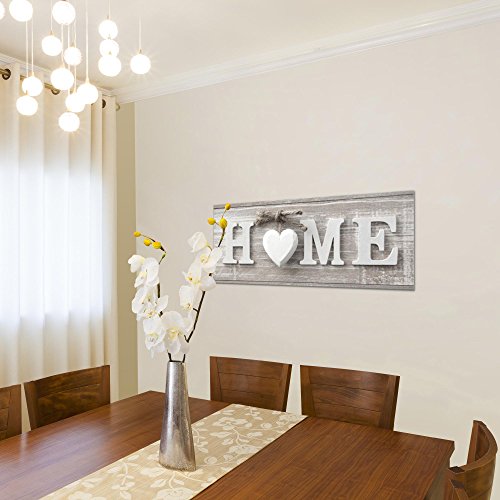 Home Herz Bild Kunstdruck auf Vlies-Leinwand H031